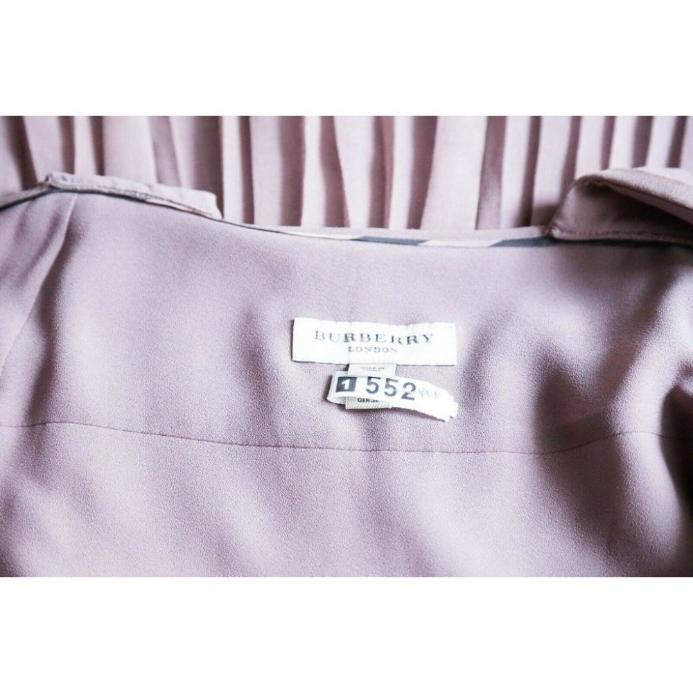 Burberry Mauve Pleated Midi Wrap Dress - Picture 11 of 12